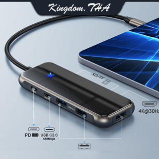 KDT HUB card reader typec  อะแดปเตอร์ไฟฟ้า USB3.0 HDMI  adapter อะแดปเตอร์ไฟฟ้า ฮับ usb to typec sdcard  ฮับ แปลง