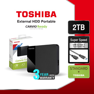 แหล่งขายและราคาToshiba External HDD (2TB) USB 3.2 SuperSpeed รุ่น (Canvio Ready B3) 2.5\" ฮาร์ดดิสพกพา (TSB-HDTP320AK3AA)อาจถูกใจคุณ