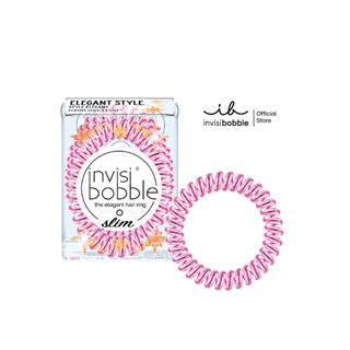 invisibobble (Time To Shine) ยางรัดผม รุ่น SLIM SHINE LA VIE EN ROSE - TIME TO SHINE (1 กล่องมี 3 เส้น)