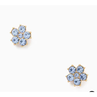 พร้อมส่ง🔥Sale 899🔥 ต่างหู Kate Spade Flower Studs รูปดอกไม้ ประดับเม็ดคริสตัลวิบๆวับๆสีฟ้า หรูหราเล่นไฟฝุดๆ