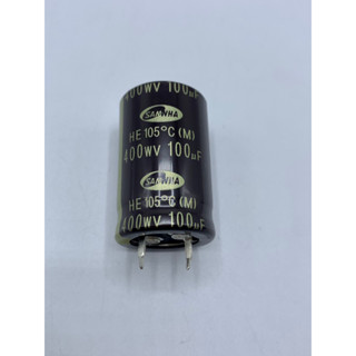 CONDENSER CAPACITOR ตัวเก็บประจุ อิเล็กโตรไลต์ 100uf/400V 105 ํC (1ตัว)