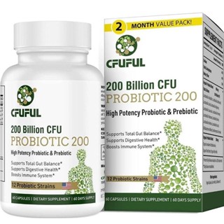 💥พร้อมส่ง💥Probiotics 200 Billion CFU 12 Strains, 60 Capsules