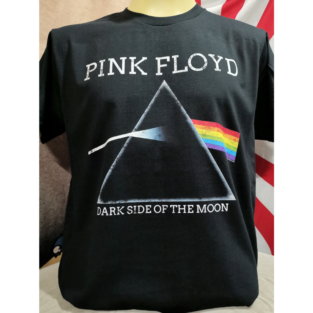 เสื้อวงนำเข้า Pink Floyd Dark Side of the Moon Psychedelic Progressive Rock  Led Zeppelin Black Sabb