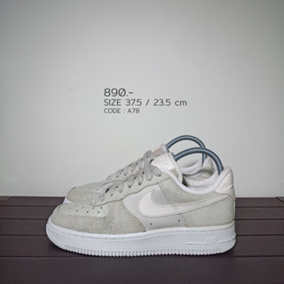 Nike Air Force 1 PRM Light Bone 37.5 / 23.5 cm AF1 มือสองของแท้100% (A78)