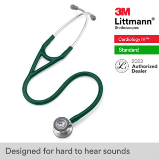 3M Littmann Cardiology IV, 27 inch #6155 (Hunter Green Tube, Standard-Finish Chestpiece, Stainless Stem &amp; Eartubes)