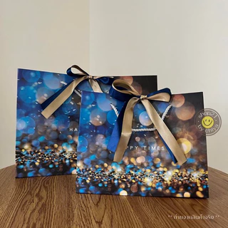 •พร้อมส่ง• ถุงกระดาษ ถุงของขวัญ พร้อมโบว์ผูก