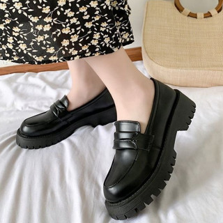 OhBlablaShoes  พร้อมส่ง รองเท้าคัชชู หุ้มส้น  (ไซส์39-43)  (PO131xx)  สีดำ