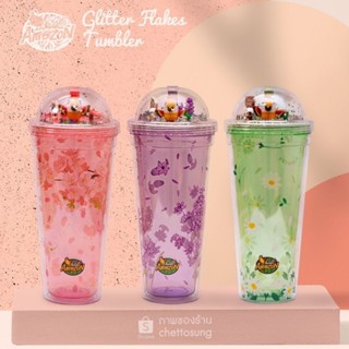 แก้วพลาสติกอเมซอน glitter flakes tumbler 2023