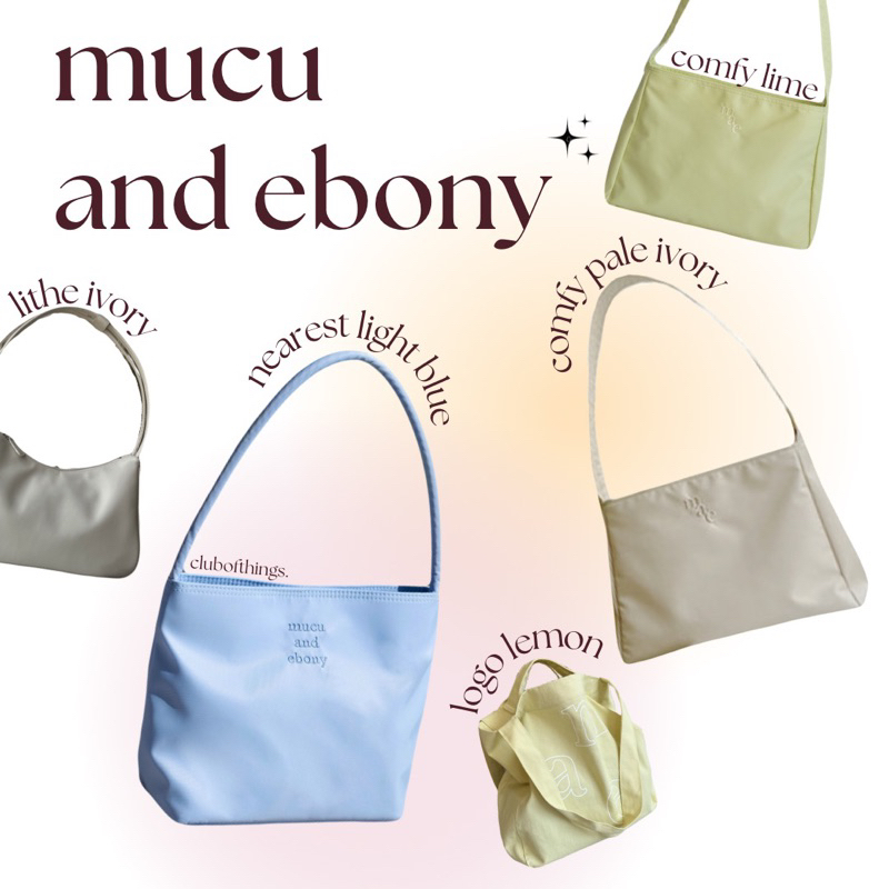 ꒰ 𝒑𝒓𝒆-𝒐𝒓𝒅𝒆𝒓 ꒱ mucu and ebony bag vol.1 — ของแท้จากเกาหลี🇰🇷