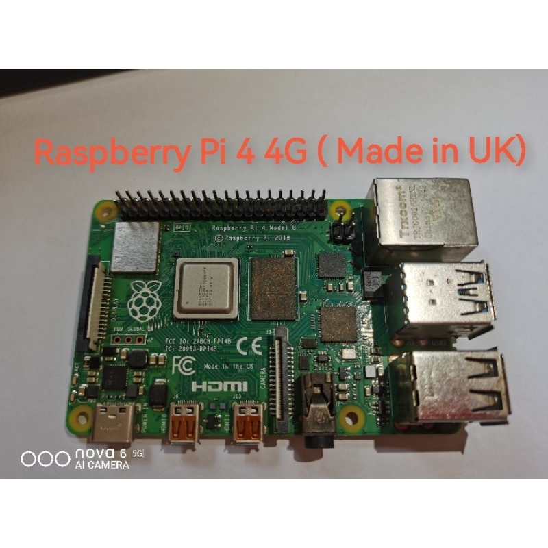 Raspberry pi 4 model B  4G (มือสอง)   ฟรี  aluminum case