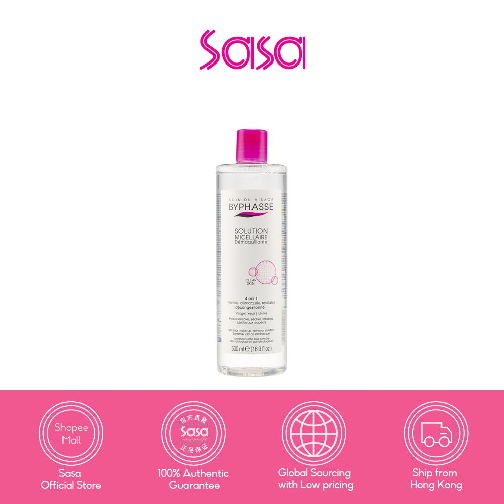 BYPHASSE Micellar Make-Up Remover Solution (500ml)