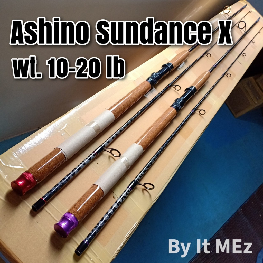 ของแท้ ราคาถูก ❗❗ คันเบ็ดตกปลา คันหน้าดิน คันสปิ๋ว กราไฟท์ Ashino Sundance X Line wt.10-20 lb. เหมาะกับงานบ่อ Spinning