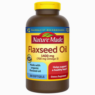 (Exp.10/2024)Nature Made Flaxseed Oil 1400 mg, 300 Softgels น้ำมันเมล็ดแฟลกซ์ บำรุงหัวใจ