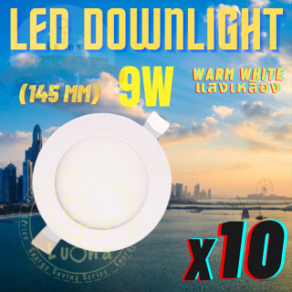 LED โคมไฟดาวน์ไลท์กลม ดาวน์ไลท์ LED PANEL LIGHT โคมดาวไลท์ ดาวน์ไลท์ฝังฝ้า โคมไฟเพดาน LED Downlight 9W โคมไฟติดเพดาน