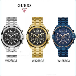 F.A Guess (าว่าแท้100%) ผู้ชาย นาฬิกา  เทรนด์แฟชั่น3ตา6เข็ม มัลติฟังก์ชั่น สปอร์ต ขนาด:46มม W1258G1 W1258G2 W1258G3 FA