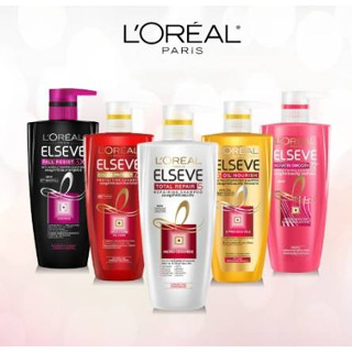 แชมพู ครีมนวดผม สำหรับผมเสีย LOREAL Paris Elseve Total Repair 5 Repairing Shampoo 450มล./410มล.exp.01/2025