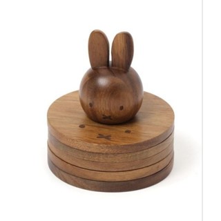 studio clip x dick bruna miffy wooden coaster set