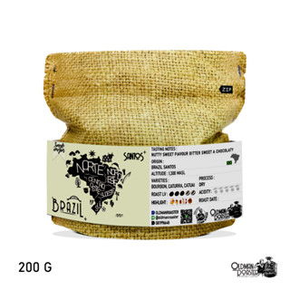 เมล็ดกาแฟ BRAZIL SANTOS (คั่วกลาง) ขนาด 200g