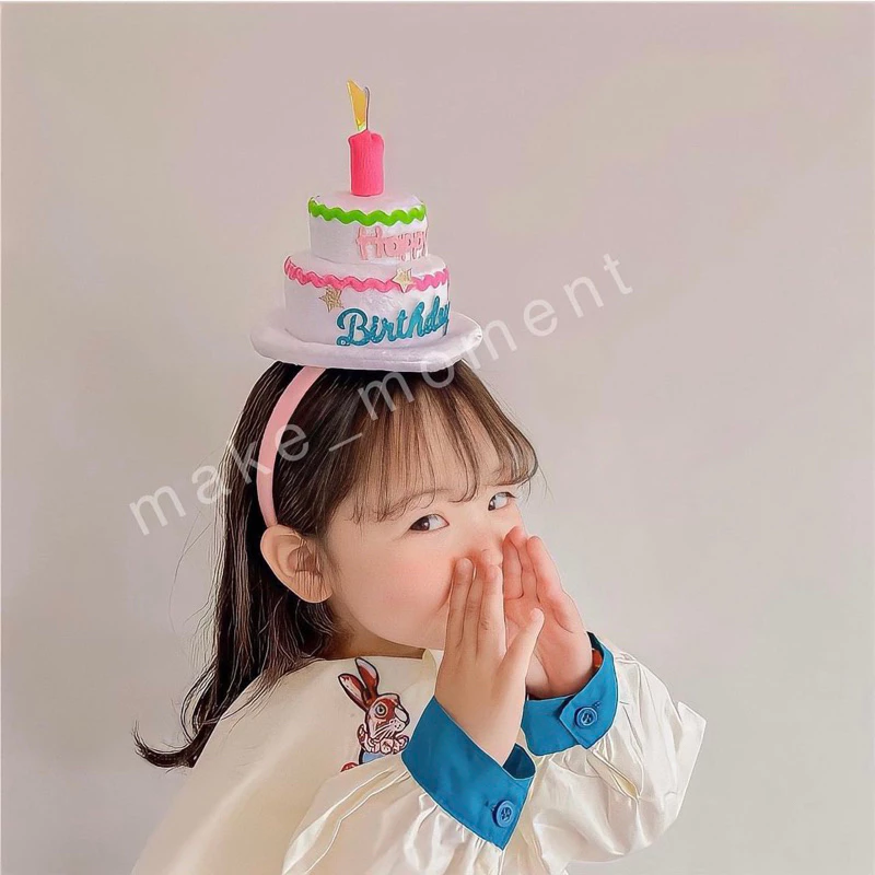 (ร้านไทย ส่งไว ส่งทุกวัน) คาดผมเค้กวันเกิด หมวกวันเกิด ที่คาดผม happy birthday