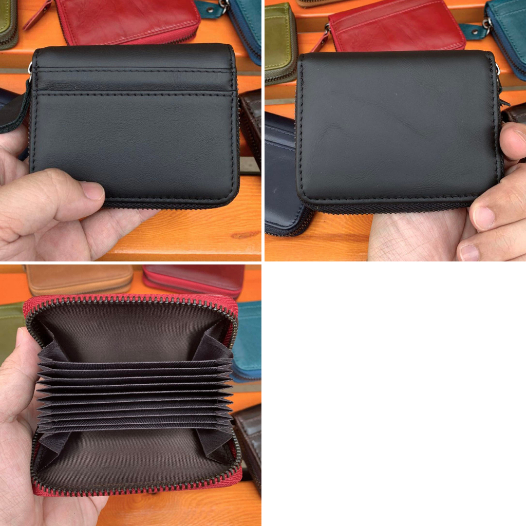 กระเป๋าวินเทจ (หนังวัวแท้) Card Holder กระเป๋าสตางค์ กระเป๋าใส่บัตร Wallet S9-91