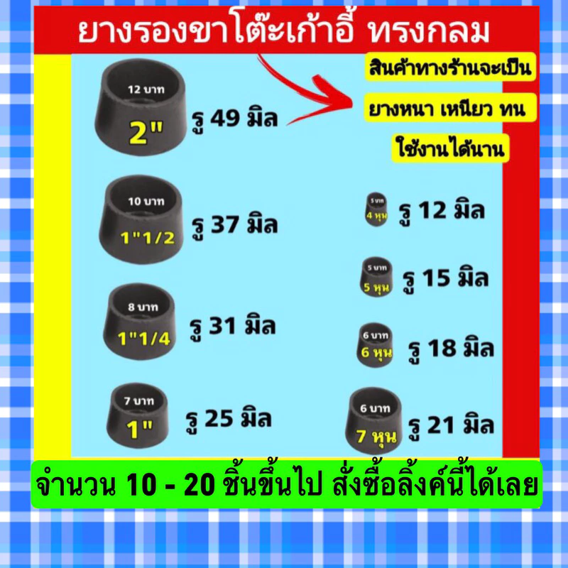 ยางรองขาโต๊ะเก้าอี้ ยางรองเหล็ก สวมนอก/แบบกลม 💢จำนวน 10-20 ชิ้นขึ้นไป / แบบกลมสวมนอก แบบกลม 🖍️ออกใบกำกับภาษีได้🖍️