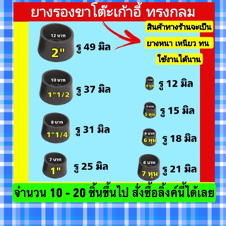 ยางรองขาโต๊ะเก้าอี้ ยางรองเหล็ก สวมนอก/แบบกลม 💢จำนวน 10-20 ชิ้นขึ้นไป