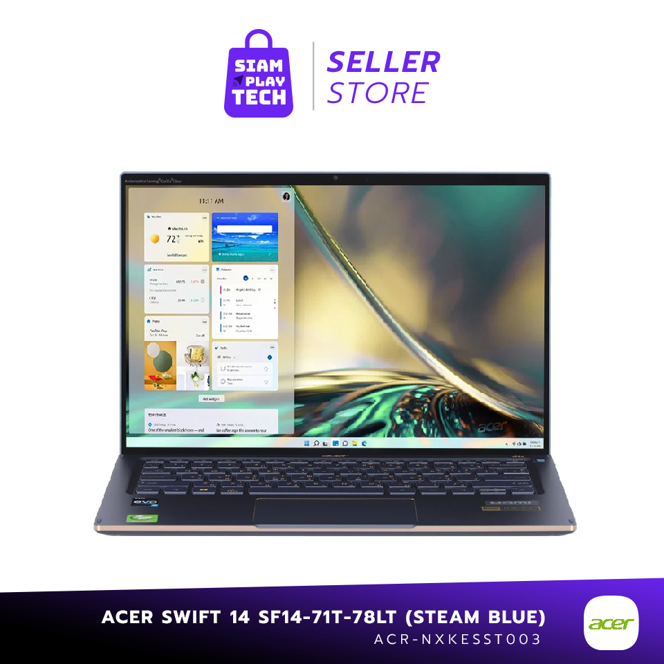 ACER SWIFT SF14-71T-78LT i7-13700H/16G/SSD1T/UMA/W11 Steam Blue (โน้ตบุ๊คเอเซอร์)