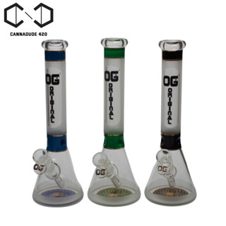 บ้องแก้ว แจกันแก้ว 11.6" with OG logo บีกเกอร์ บ้องแก้ว SP91