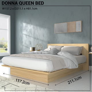 Tomato Home เตียง5ฟุต Donna Queen bed เตียงนอน5ฟุต เตียงไม้ | เตียงมินิมอล Chic สวยหรูเรียบง่าย | รับนนได้ 300โล คุ้มค่า