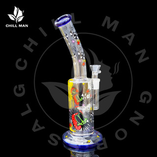 บ้องแก้ว 30cm กราฟฟิตี บ้องแก้วสวยๆ glass bong บ้อง อินเทอร์เฟซ 14 มม น่าสะสม D0073