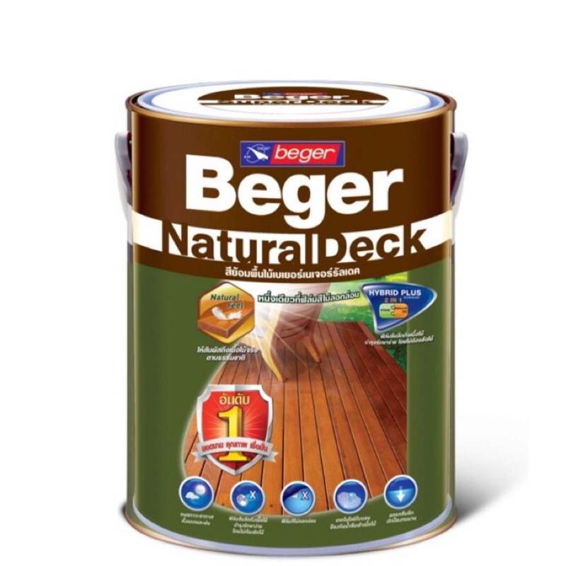 สีย้อมพื้นไม้ เบเยอร์ เนเจอร์รัลเดค Beger NaturalDeck ขนาด 1/4 แกลลอน