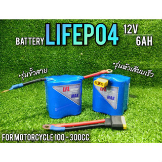 LiFePO4 แบตเตอรี่สำหรับรถมอเตอร์ไซค์ 100-300cc น้ำหนักเบา ไฟแรง อายุการใช้งานยาวนาน