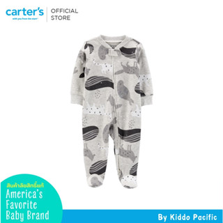 CARTERS INTERLOCK  N TEXTURED คาร์เตอร์หมีจั๊มสูทคลุมเท้าเด็ก ลายปลาวาฬ  L10