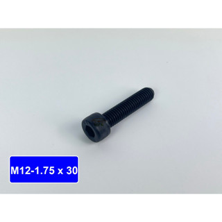 สกรูหัวจมดำเกลียวตลอด เกรด12.9 ขนาด M12-1.75x30 (บรรจุ 5 ตัว)