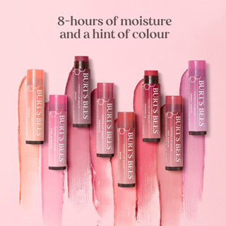 พร้อมส่ง5สี Burts Bees Tinted Lip Balm ลิปบาล์มแบบมีสีระเรื่อๆ บำรุงริมฝีปาก ส่วนผสมจากธรรมชาติ 100% จากUSA