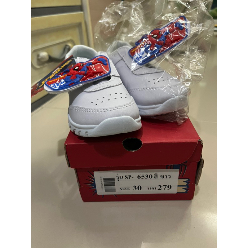 ❗️ส่งฟรี❗️รองเท้าผ้าใบเด็กชาย Chappy SP-6530 Spider man มีไฟ