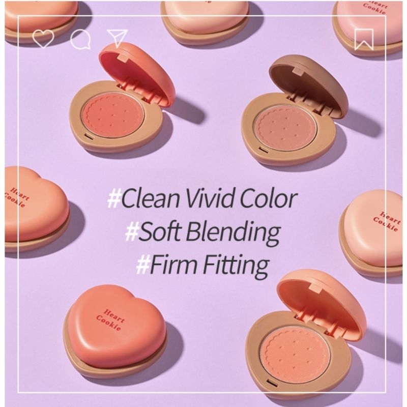 แท้ช็อปไทย Etude House Heart Cookie Blusher 3.8g บลัชออนสีสันสดใส