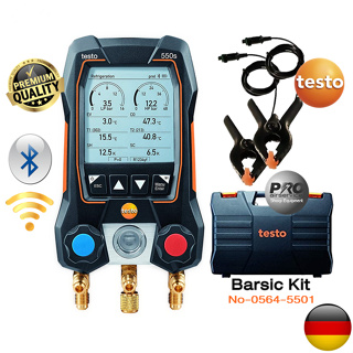 Testo Manifold Gauge เกจวัดน้ำยาแอร์แบบดิจิตอล Testo 550s  Basic Kit   สำหรับงาน HVAC (Bluetooth) Wireless Vacuum Probe