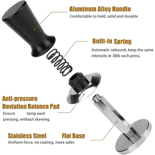 COD Constant Press Tamper เเทมเปอร์ ที่กดกาแฟ แบบสปริง ขนาด 51 53 และ 58 มิล หน้าเรียบ สำหรับกดเพื่ออัดผงกาแฟ