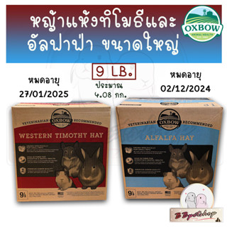 Oxbow หญ้าทิโมธี อัลฟาฟ่า ไซส์ใหญ่ 9 LB (ประมาณ4.08กก.) หญ้ากระต่าย หนูแกสบี้ เฟอร์เรท ชินชิลล่า จากอเมริกา