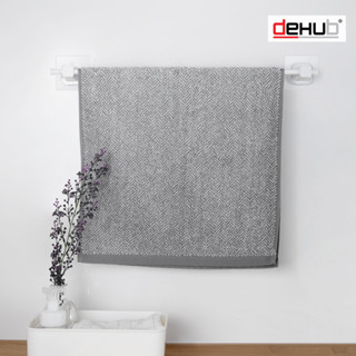 DeHUB ที่แขวนผ้า ที่แขวนผ้าขนหนู ราวตากผ้า ที่ตากผ้า ไม่ต้องเจาะผนัง แข็งแรง (Vacuum Pad Towel Hanger Bar)