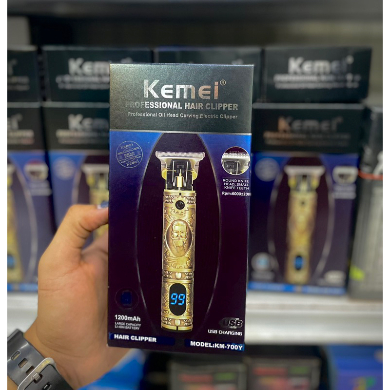 kemei km-700y กันขอบ กันจอน พร้อมใช้งาน ปัตตาเลี่ยนเครื่องโกนหนวดไฟฟ้าสำหรับผู้ชายเครื่องตัดผมที่โกนหนวด