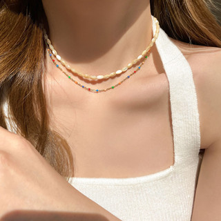 Jolie💞 | Pearl necklace summer light luxury สร้อยลูกปัด สร้อยคอ