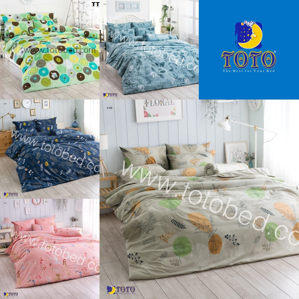 ผ้าปูที่นอน ลายดอกไม้ Flower & Leaf/TOTO V.18