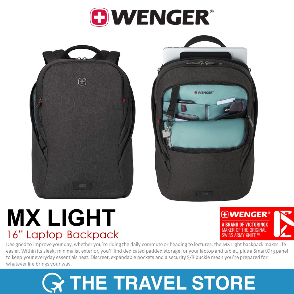 WENGER MX Light 16” Laptop Backpack 611642 กระเป๋าเป้สำหรับคอมพิวเตอร์