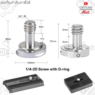 1/4" Mounting Screw D-Ring for Camera Tripod / Monopod น็อตขาตั้งกล้อง 1ตัว