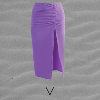 RESORT COLLECTION 2023 PURPLE LONG SKIRT กระโปรยาวม่วงใส่ทับชุดว่ายน้ำ