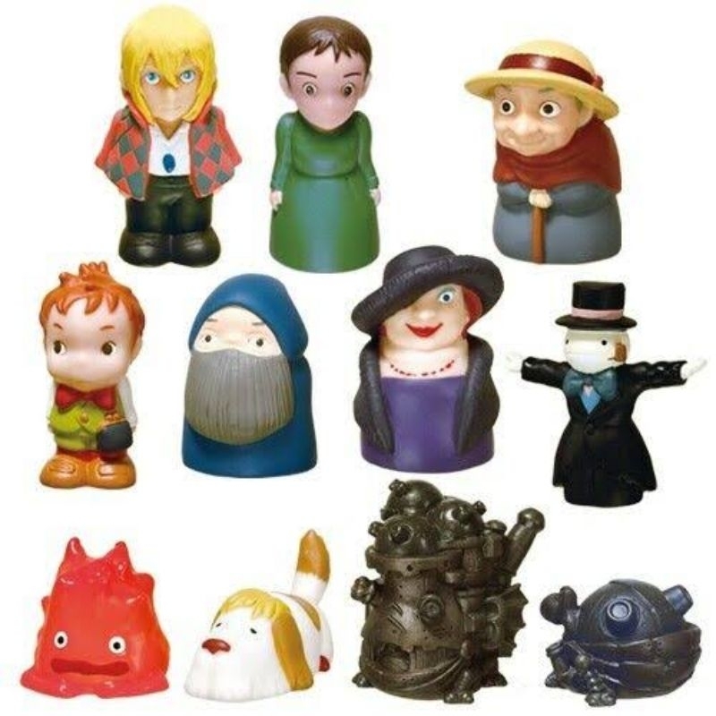 ของแท้ พร้อมส่ง โมเดลสวมนิ้ว Howl's moving castle : ปราสาทเดินได้ของฮาวล์ : Studio Ghibli ( รุ่นเก่า หายาก ! )