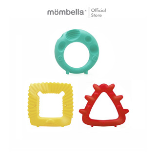 Mombella ยางกัดส่งเสริมพัฒนาการมัมเบล่า ของแท้จากอังกฤษ ปลอดภัย มี มอก. ยางกัดซิลิโคนนิ่ม เซ็ท3ชิ้น BPA Free Teether