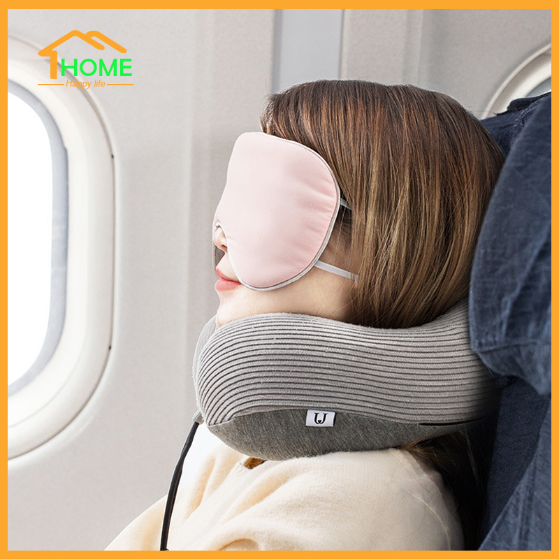 Happylife ผ้าปิดตานอน ปรับได้ 2 ด้าน ผ้าปิดตา กันแสง นุ่มมาก อุปกรณ์เดินทาง อย่างดี Sleeping Mask หลับสบาย